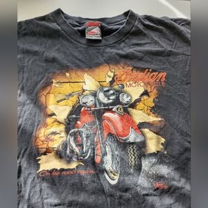 Indian Motocycle On the Road Again Black T-Shirt